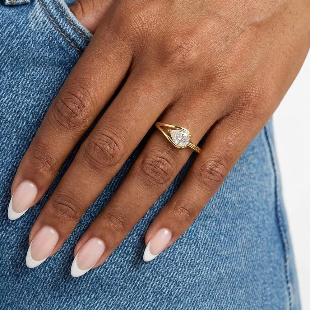 East West Pear Ring