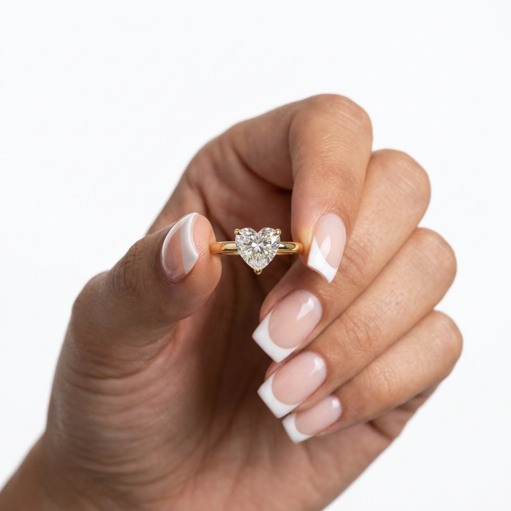 Heart Solitaire Ring