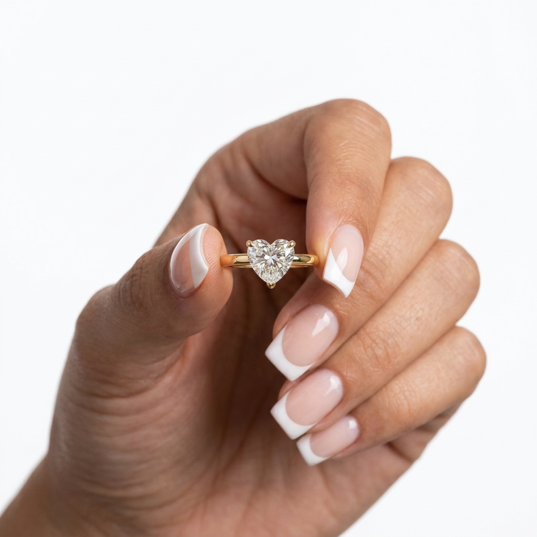 Heart Solitaire Ring