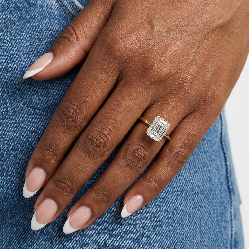Emerald Solitaire Ring