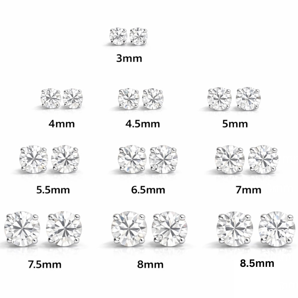 Round Stud Earrings