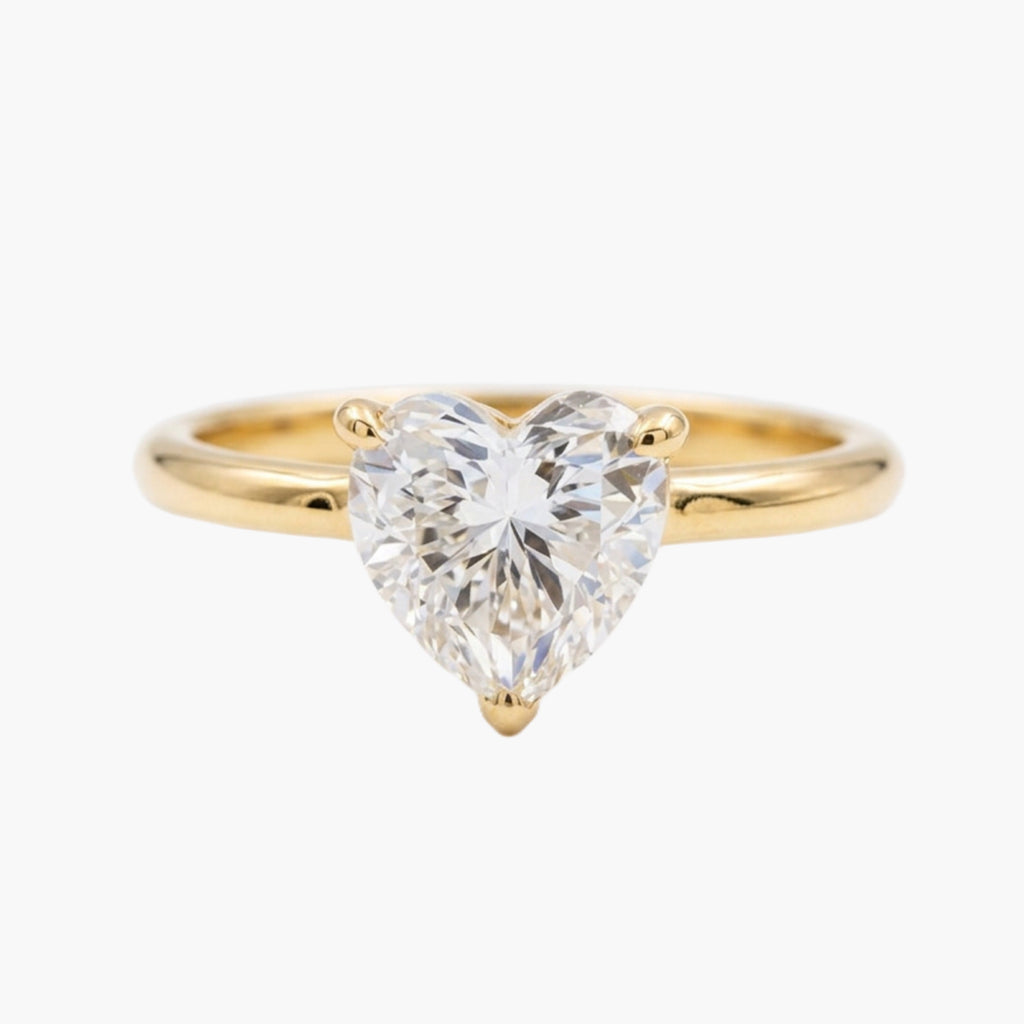 Heart Solitaire Ring