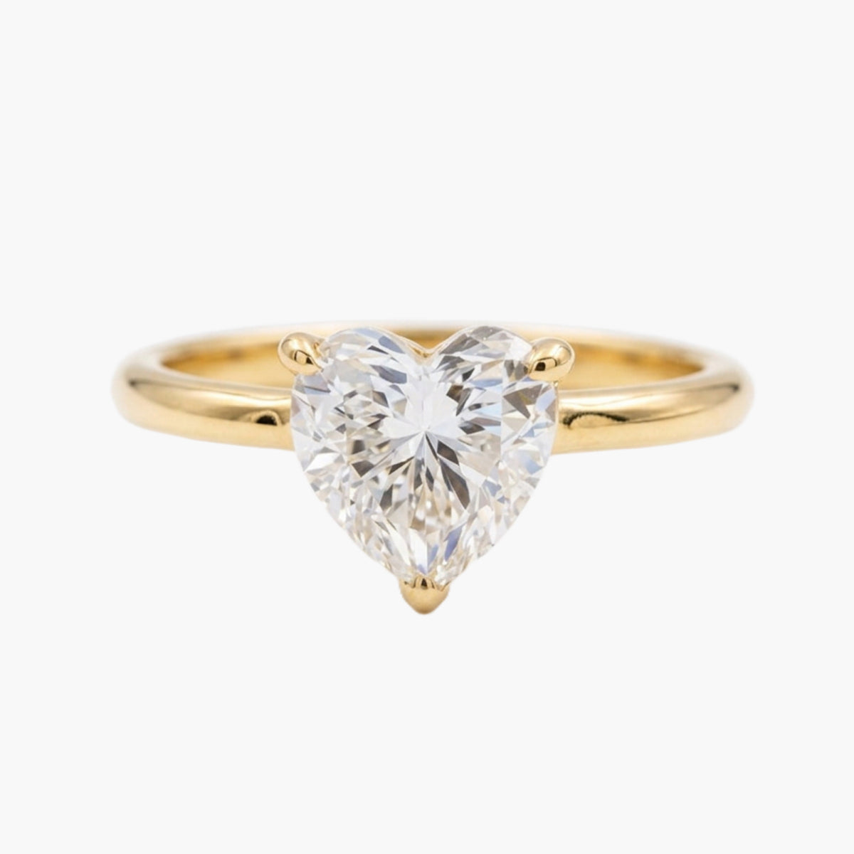 Heart Solitaire Ring