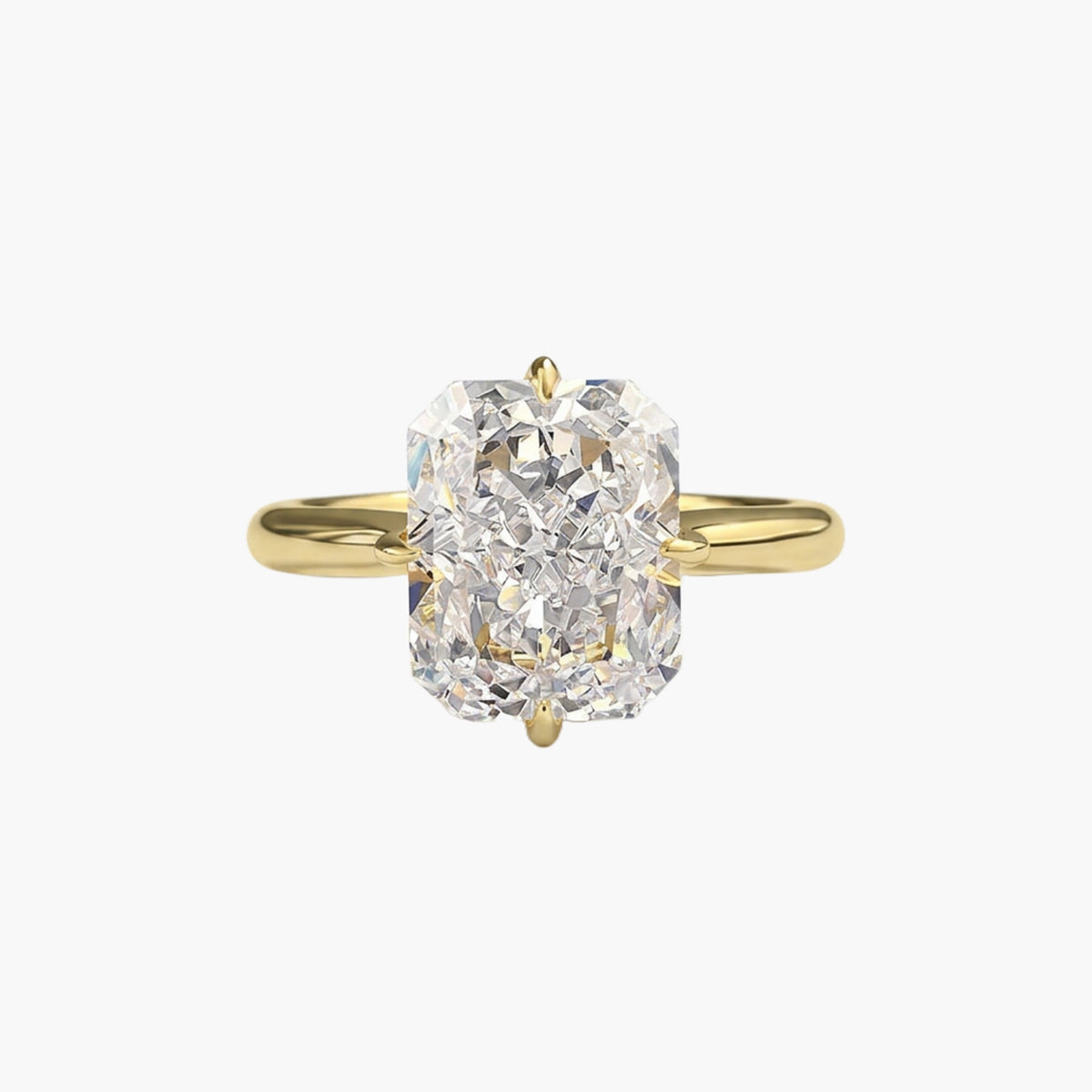 Radiant Compass Solitaire Ring