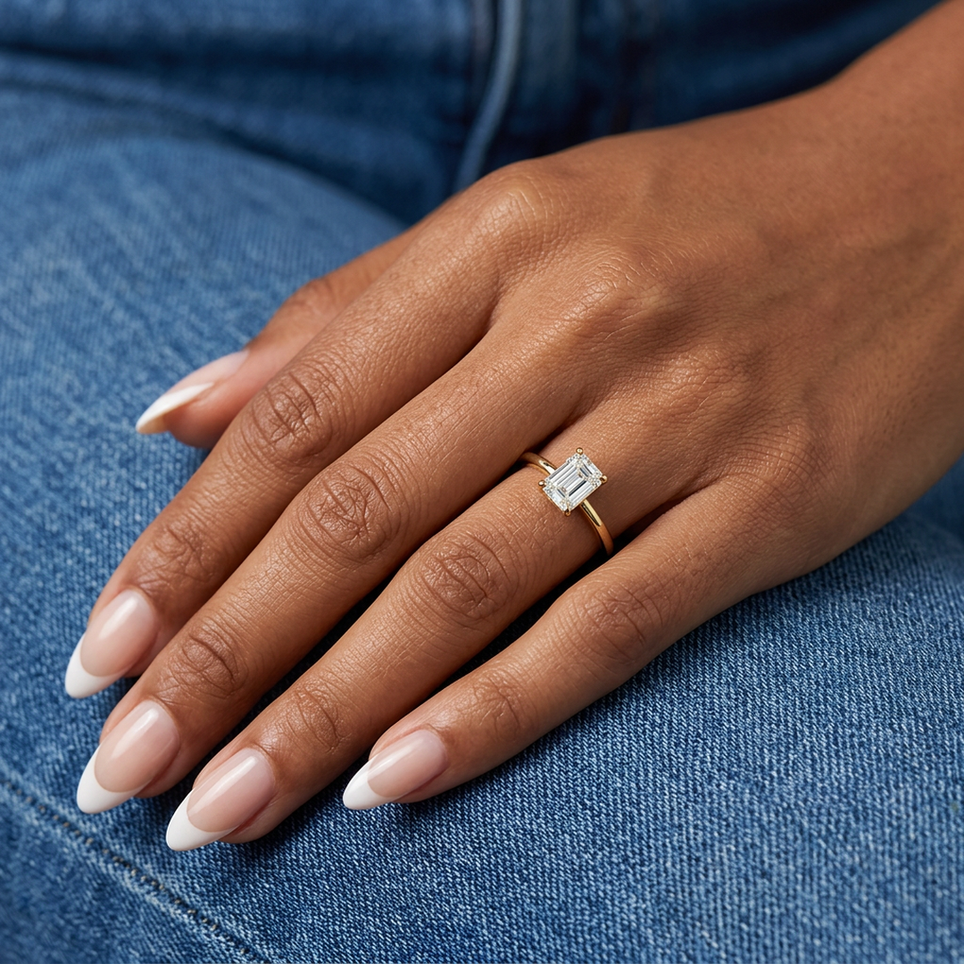 Emerald Solitaire Ring