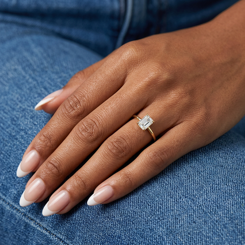 Emerald Solitaire Ring