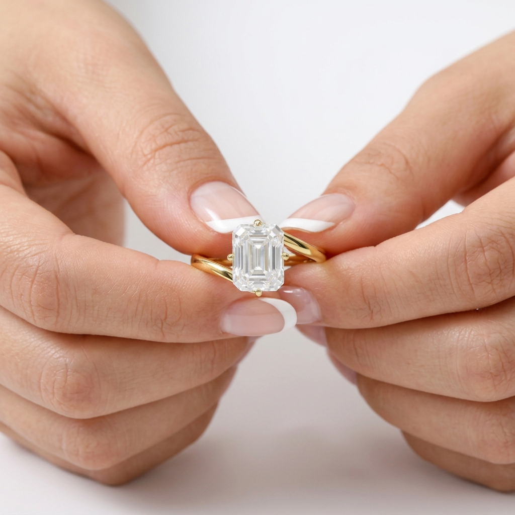 Emerald Bypass Ring