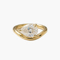 Pear Curved Band Ring