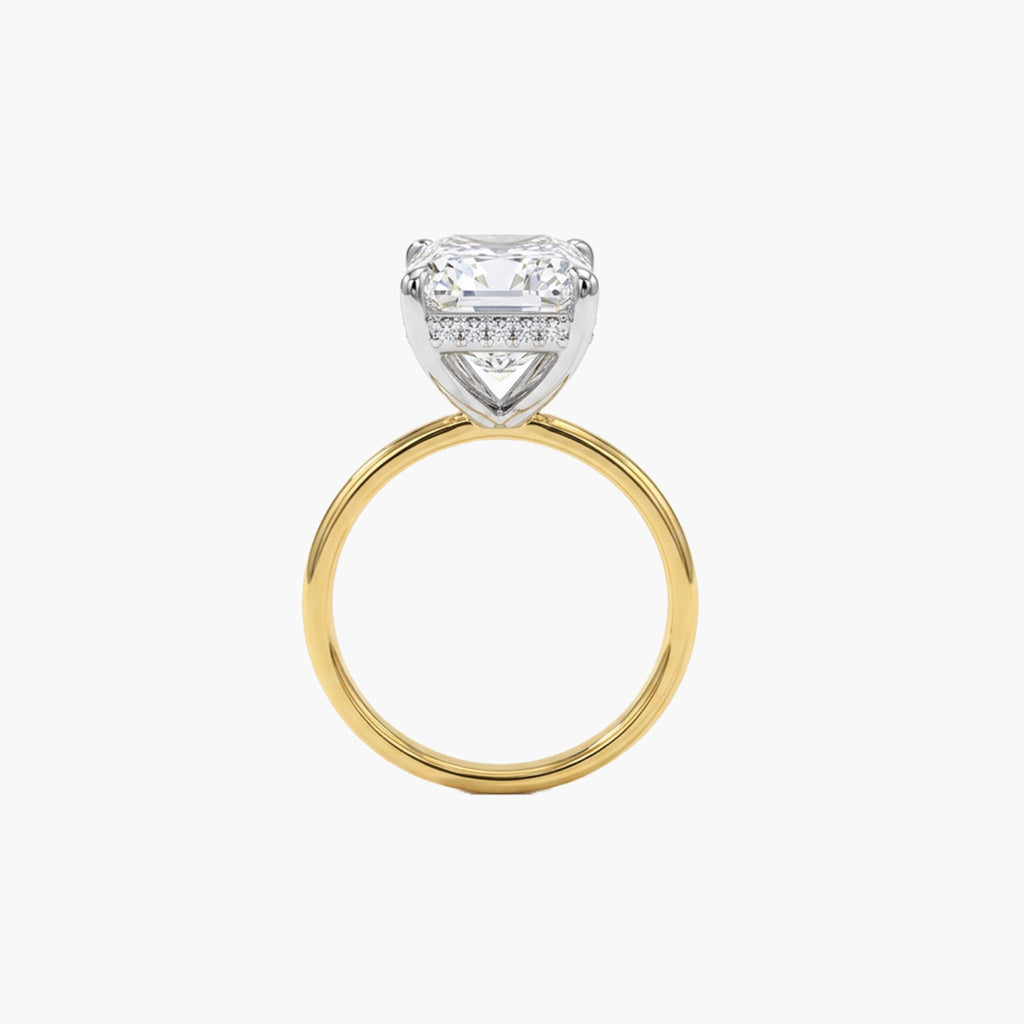 Two-Tone Radiant Solitaire Ring