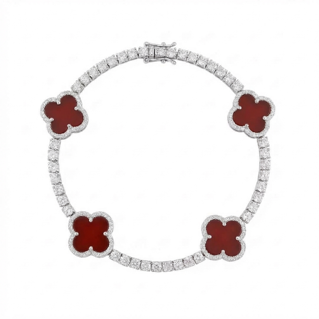 Gemstone Clover Bracelet