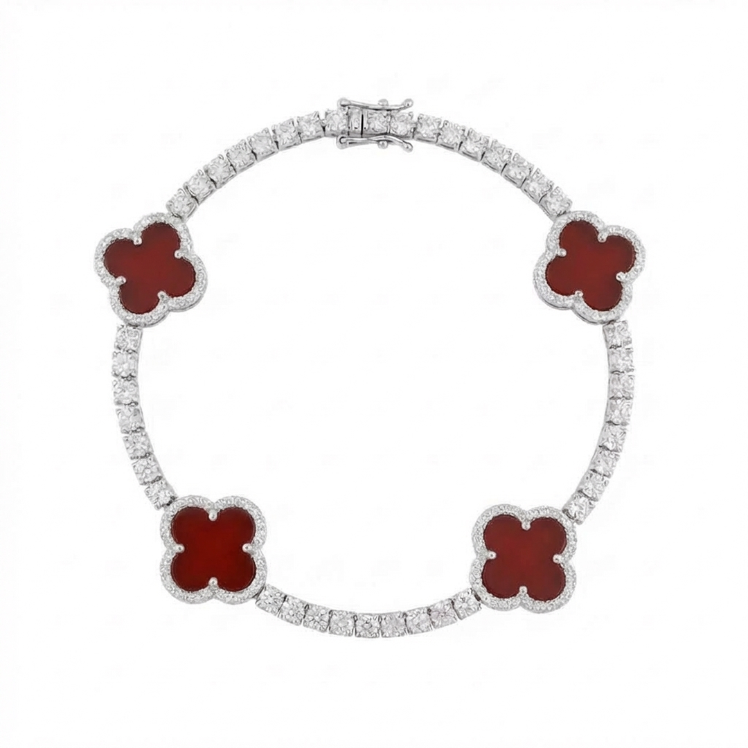 Gemstone Clover Bracelet