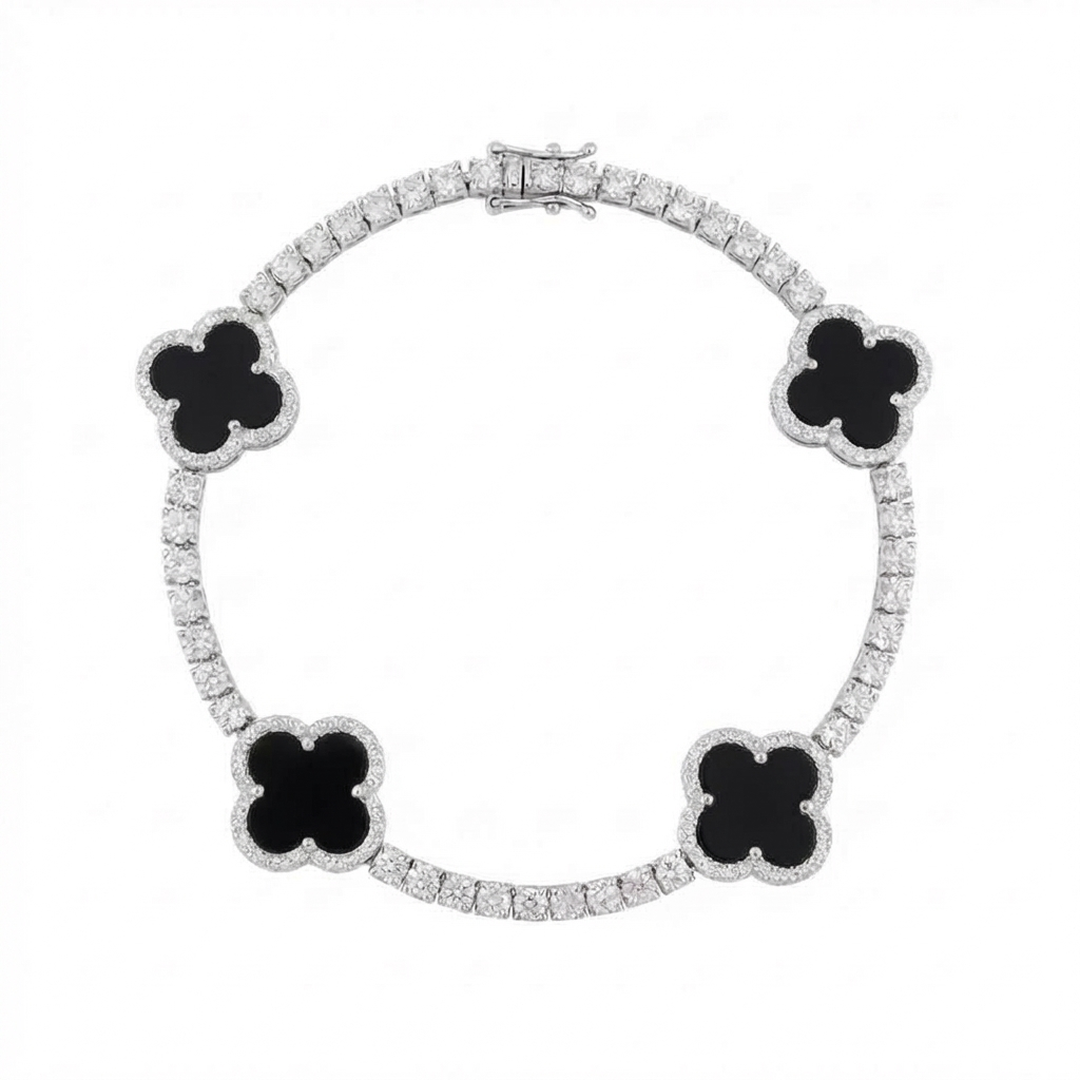 Gemstone Clover Bracelet