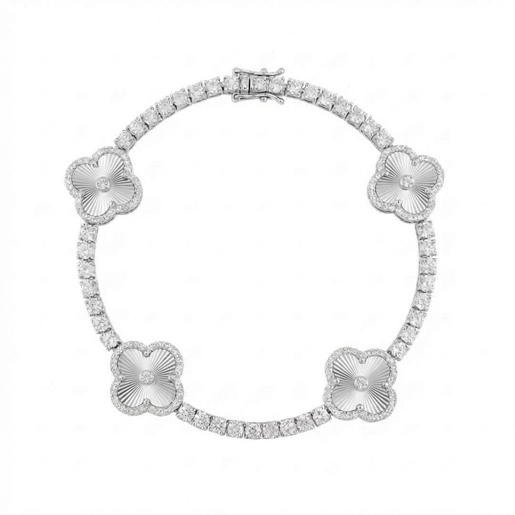 Guilloché Clover Bracelet