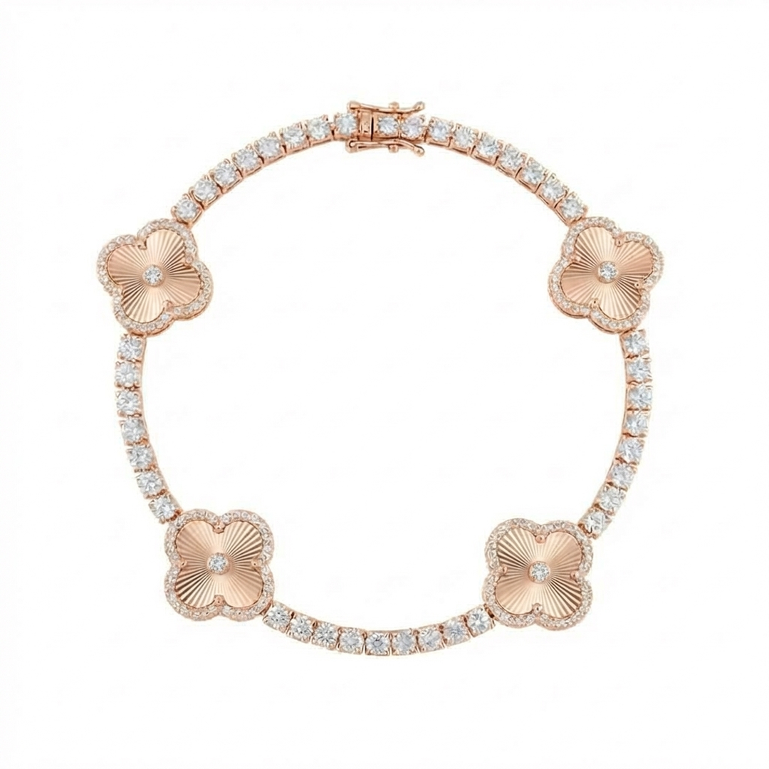 Guilloché Clover Bracelet