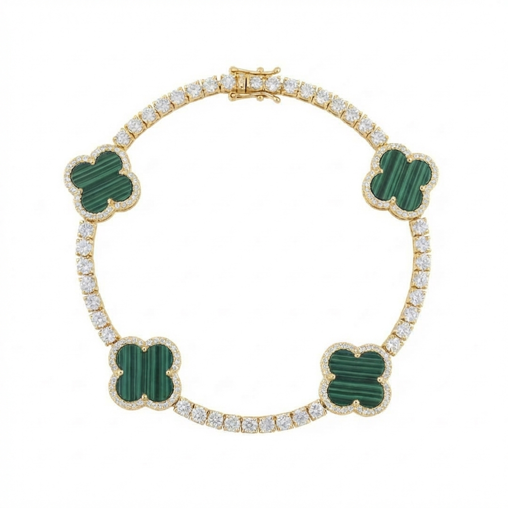 Gemstone Clover Bracelet
