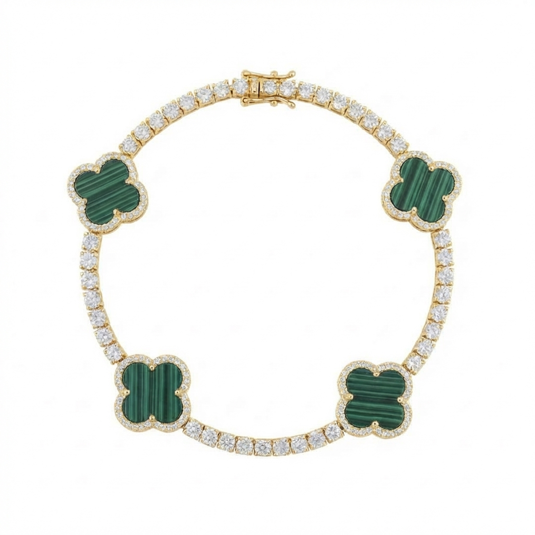 Gemstone Clover Bracelet