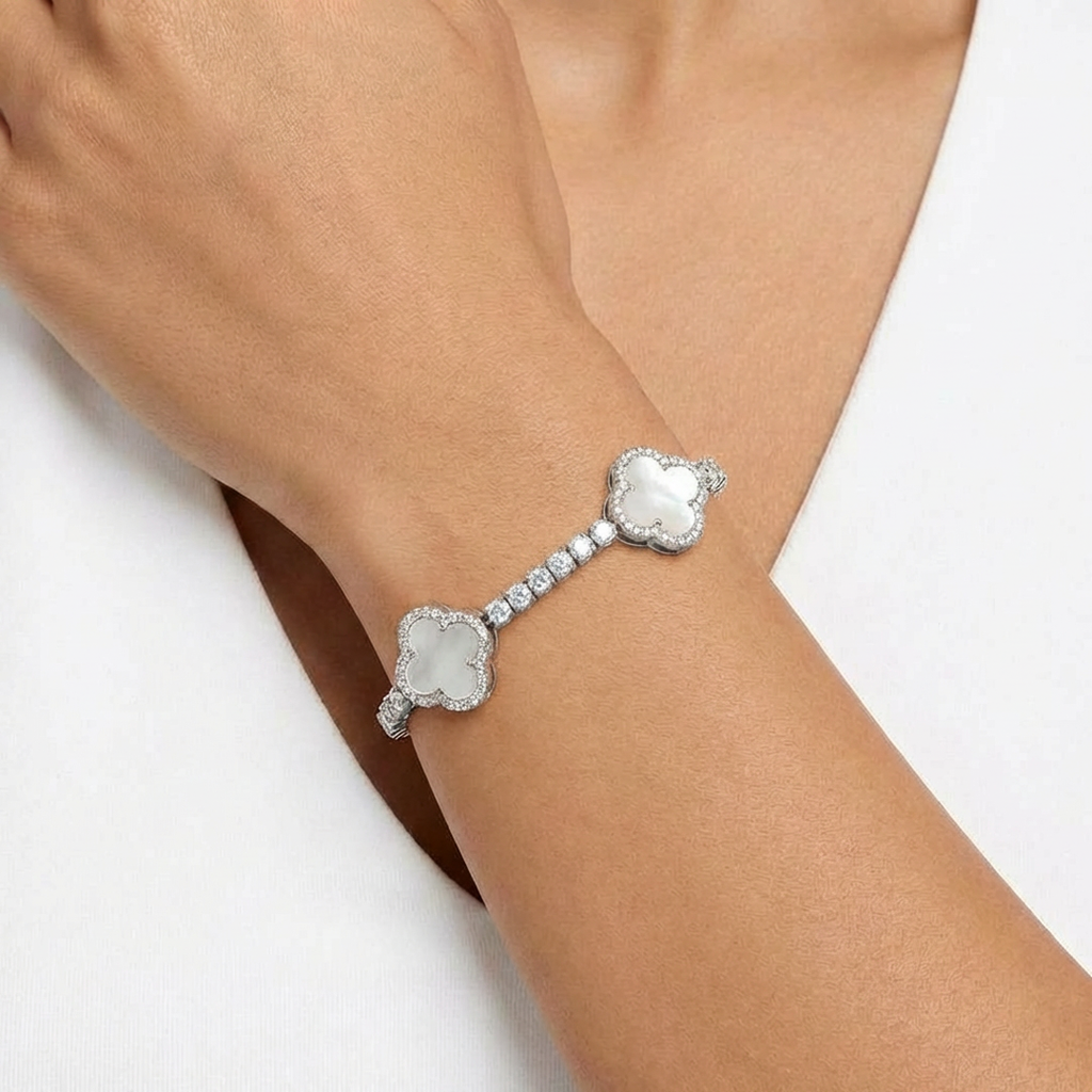 Gemstone Clover Bracelet