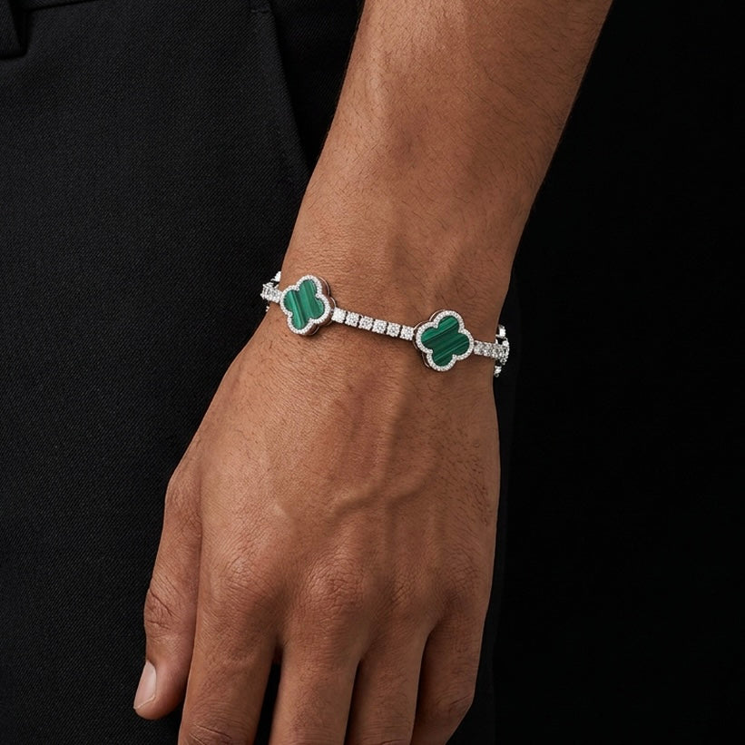Gemstone Clover Bracelet