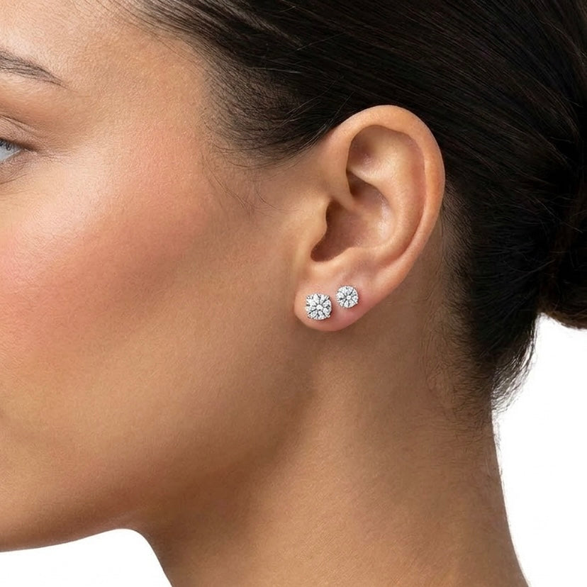 Round Stud Earrings