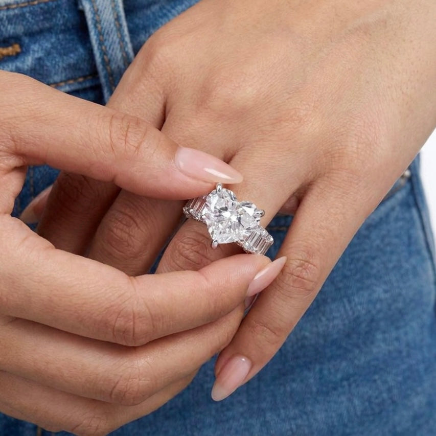 Heart & Emerald Ring