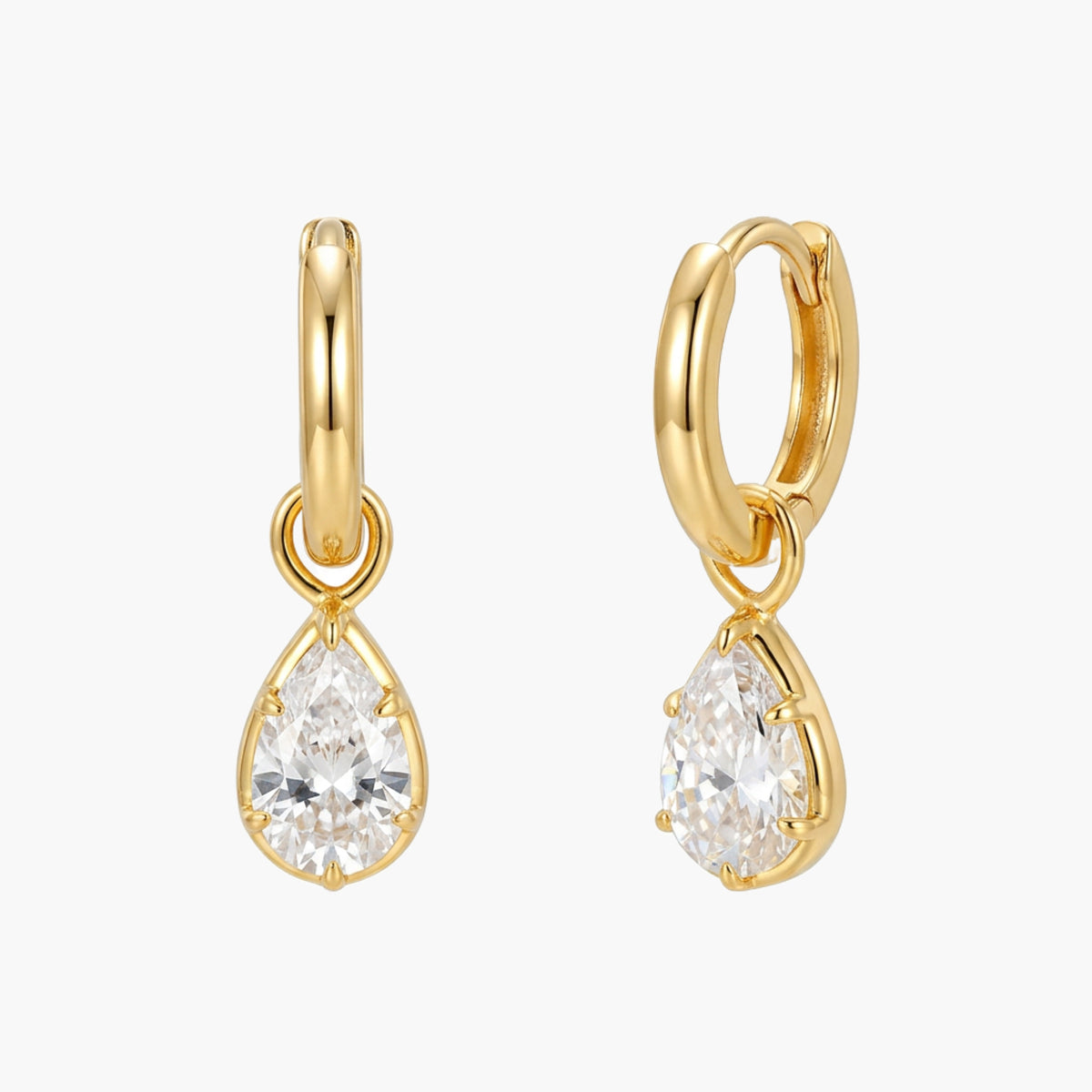 Mini Georgian Pear Drop Earrings