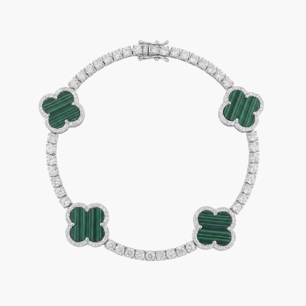 Gemstone Clover Bracelet