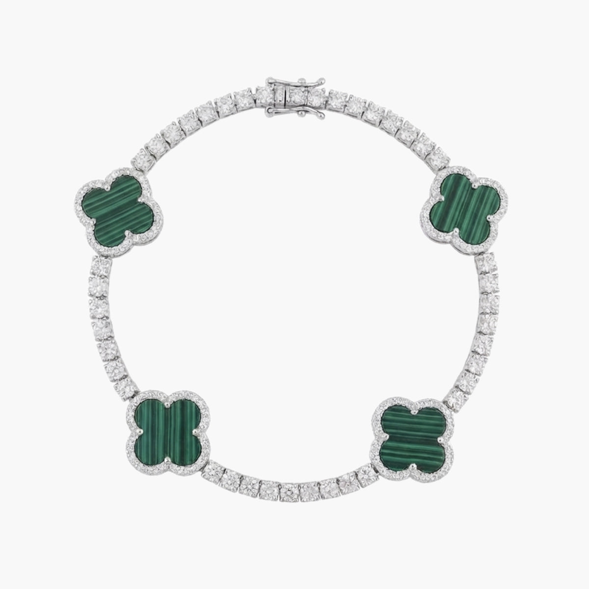 Gemstone Clover Bracelet