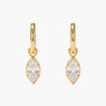 Mini Georgian Marquise Drop Earrings