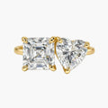 Asscher & Heart Toi et Moi Ring