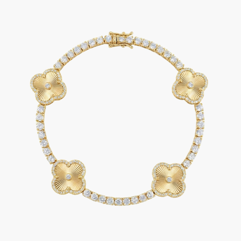 Guilloché Clover Bracelet