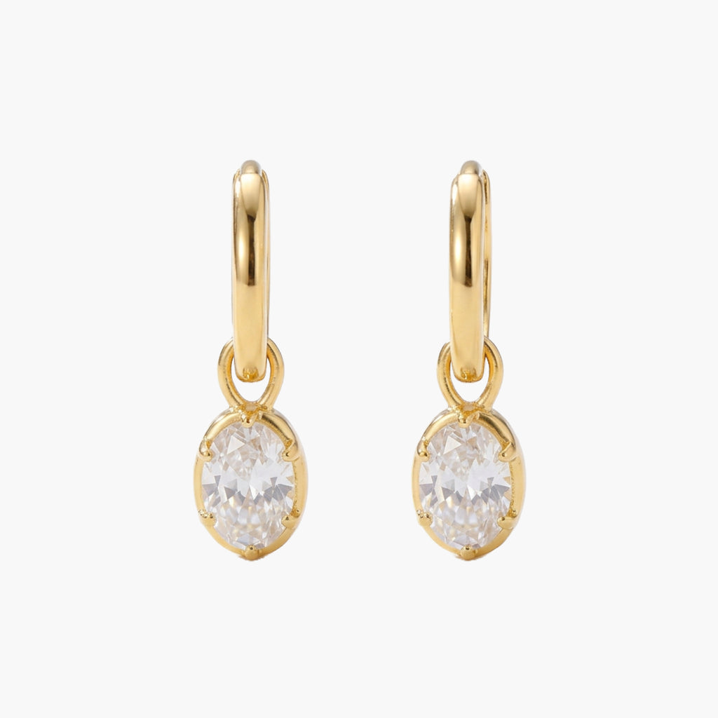 Mini Georgian Oval Drop Earrings