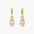 Mini Georgian Oval Drop Earrings