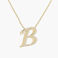 Iced Signature Initial Necklace