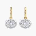 Georgian East West Oval Drop Earrings